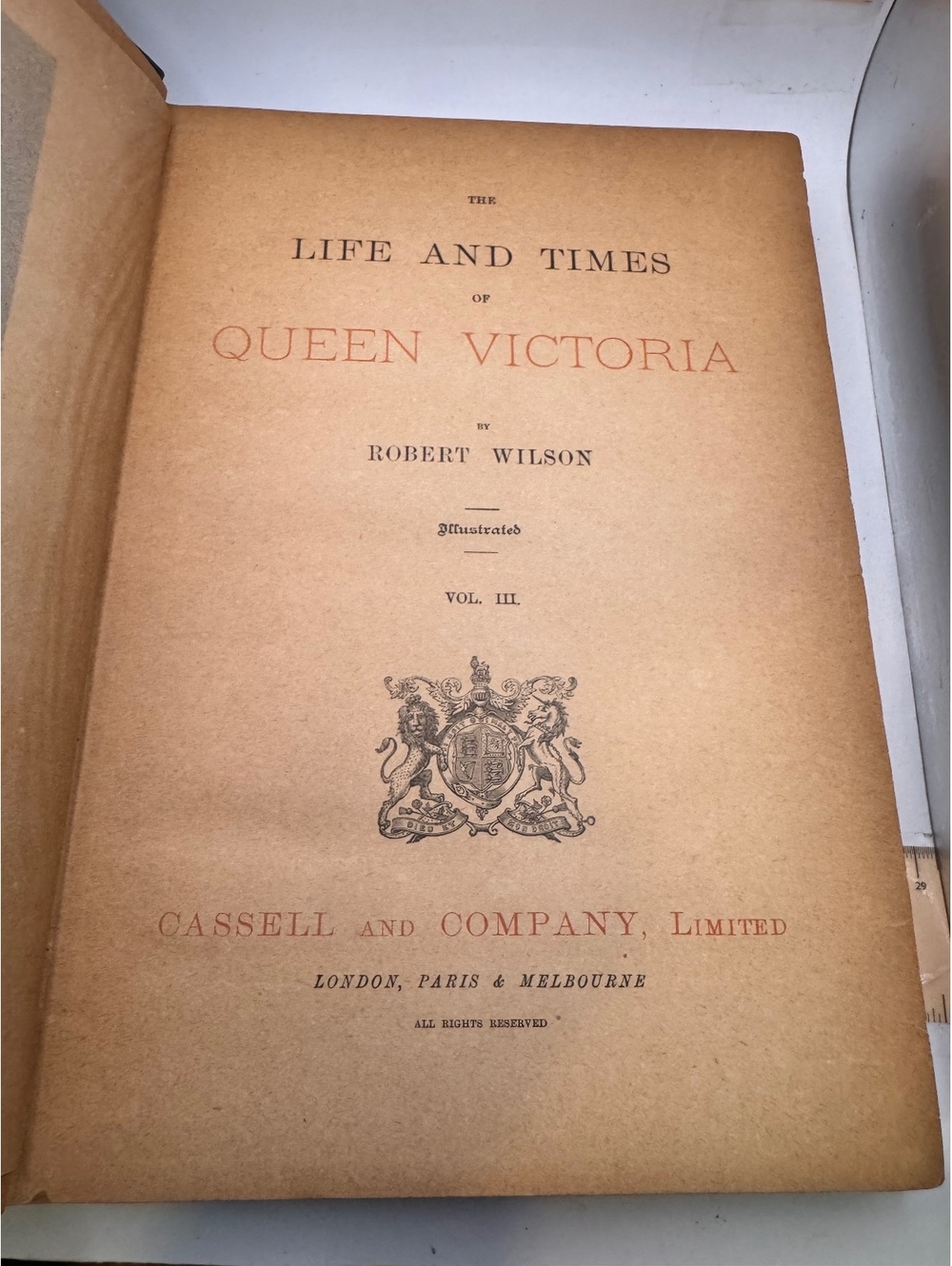 The Life and Times of Queen Victoria by Robert Wilson Vol. III - Vintage Leather